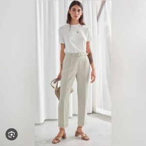 & Other Stories Linen Trousers w Belt